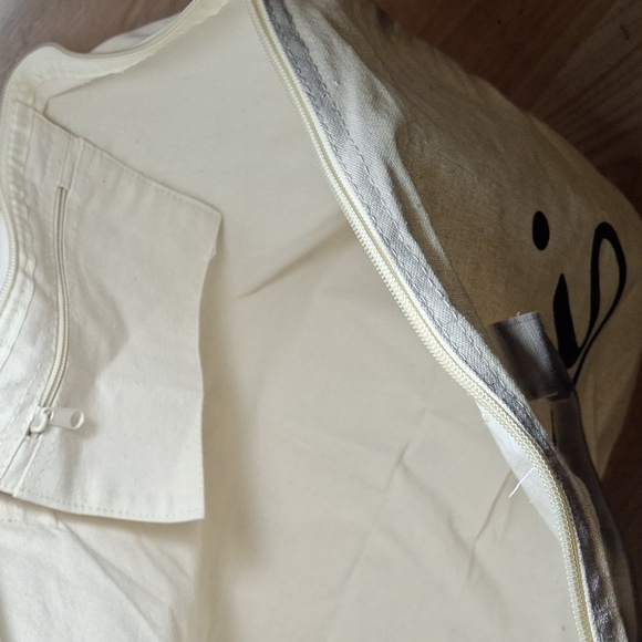 Canvas Tote Bag in Cream and Black - Picture 7 of 8